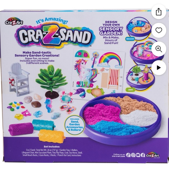 NEW IN Box Cra-Z-Sand Satisfying Sensory Garden - Includes Scented & Glitter San - Picture 2 of 4